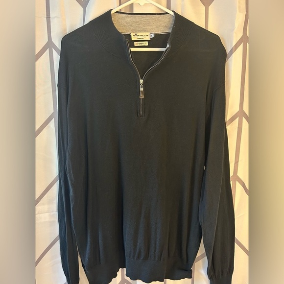 Peter Millar Other - Peter Millar Black Zip-Up Sweater